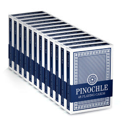 12 Blue Decks of Pinochle Playing Cards